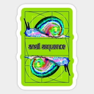 rainbow snails Sticker